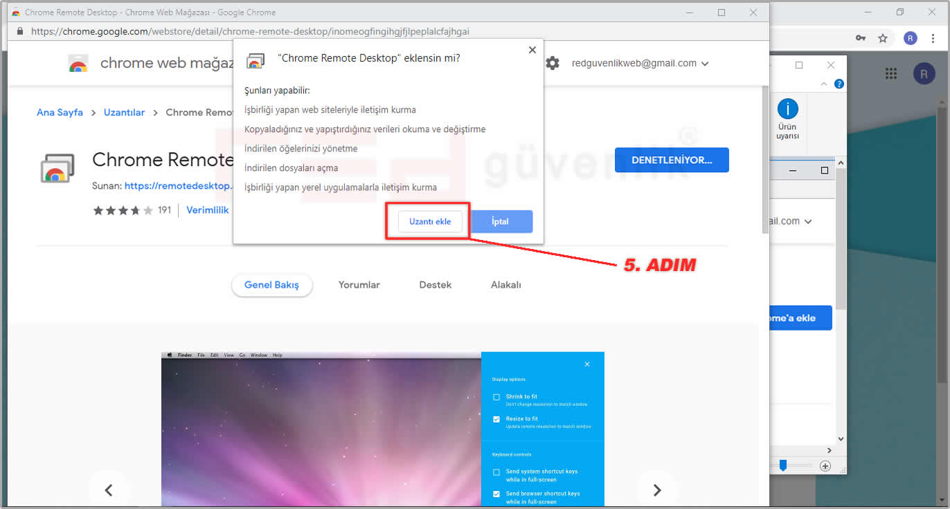 Google Chrome Uzak Masaüstü kurulumu