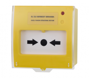Teknim TFB-3165 Y Serbest bırakma butonu, gazlı yangın sistemleri için